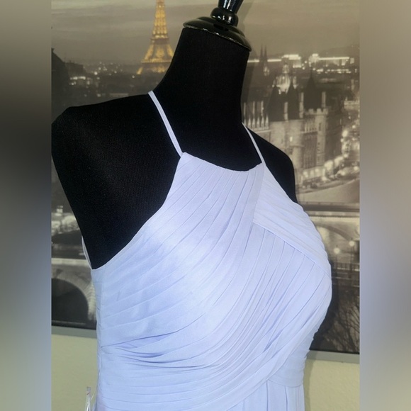 AZAZIE Ginger Lavender A-Line Pleated Chiffon Dress - Picture 3 of 9